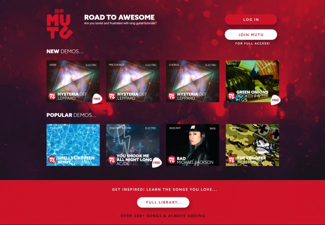 MuTu Website Screenshot