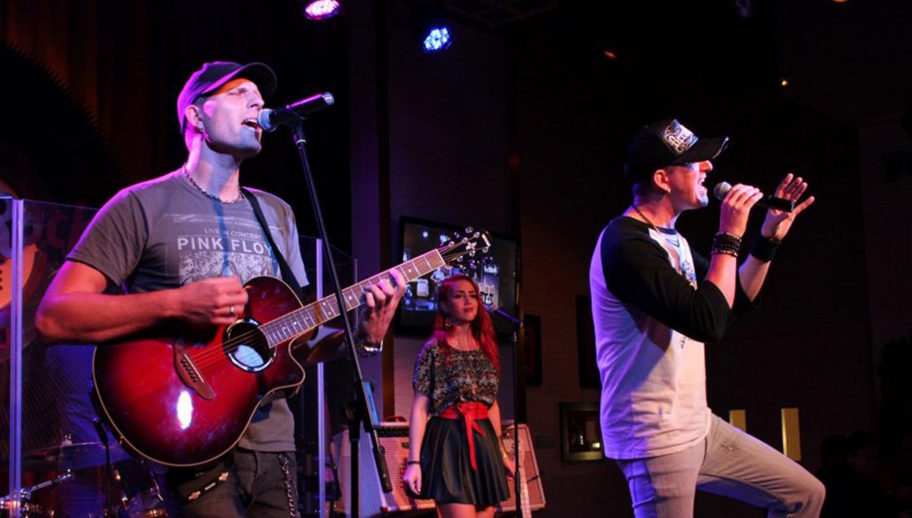 Dyhard Productions - Ian and Tim performing at Hard Rock Casino in Macau singing toplines