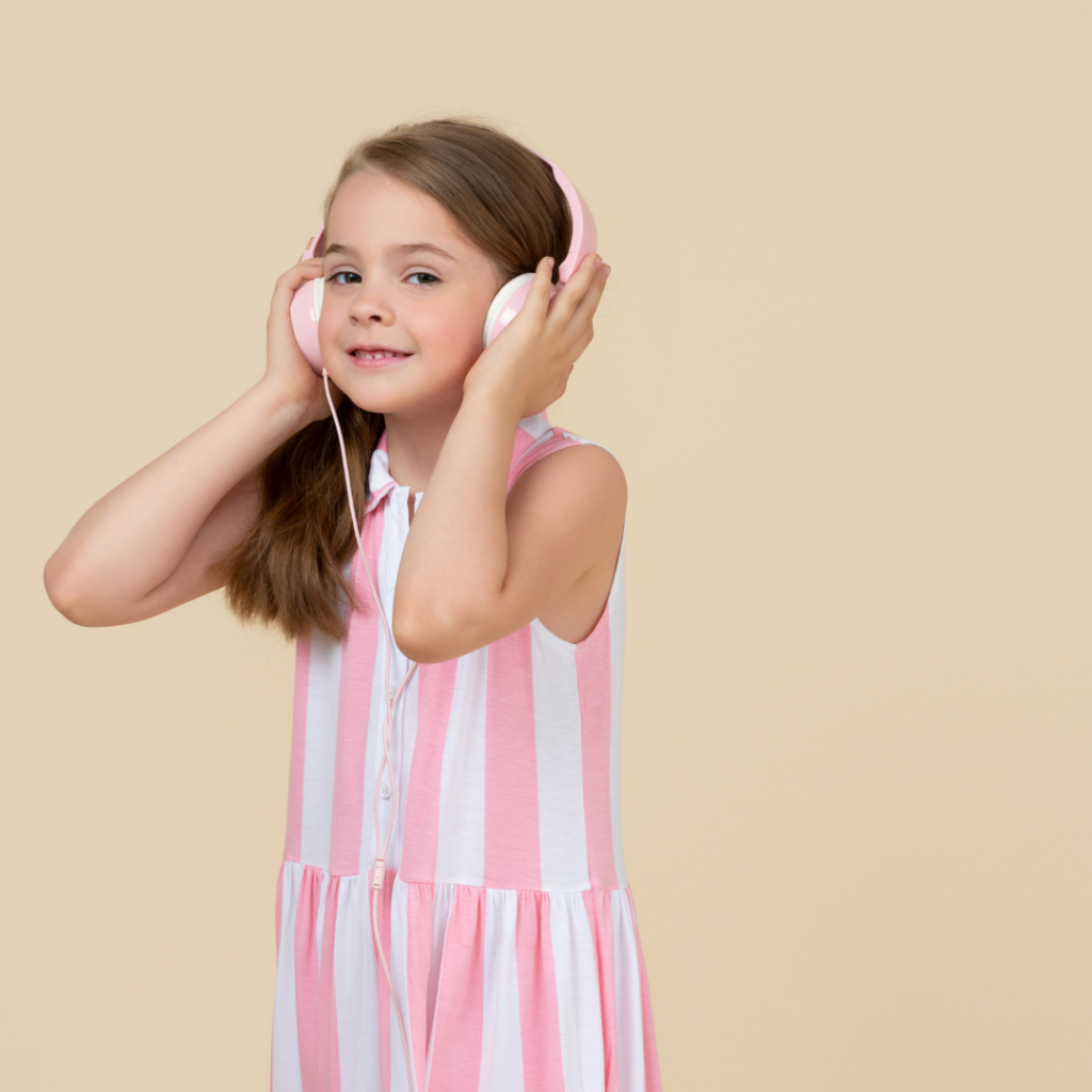 Child Listening to music, Children's Music Examples